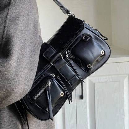Underarm Bag Leather Tote Bag Handbag Cool Leisure Bags Trendy Armpit Bag