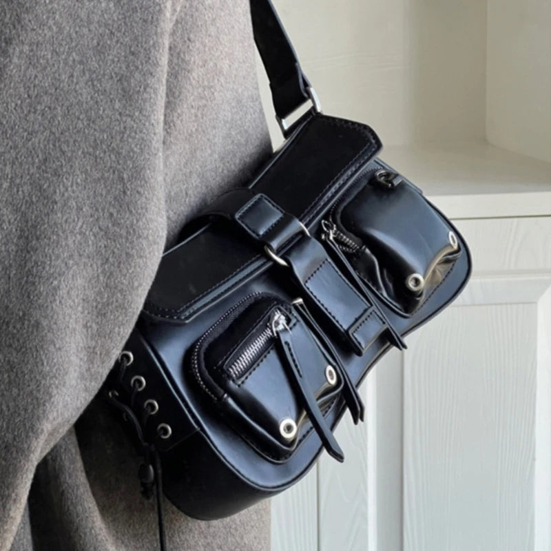 Underarm Bag Leather Tote Bag Handbag Cool Leisure Bags Trendy Armpit Bag