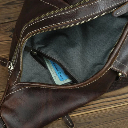 Unique Casual Genuine Leather Triangle Male Female Travlling Bagpacks For Ipad Small Backpack Portable Men Bags