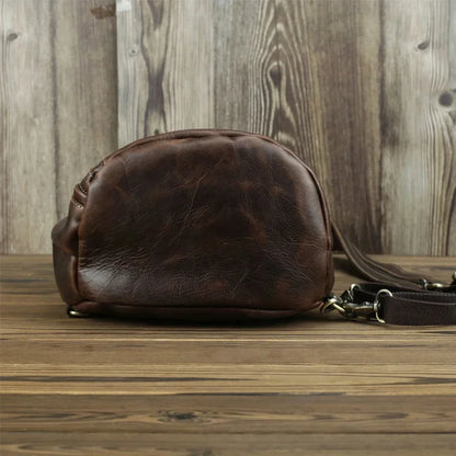 Unique Casual Genuine Leather Triangle Male Female Travlling Bagpacks For Ipad Small Backpack Portable Men Bags