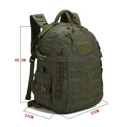 Unisex 35L Hiking Backpack Outdoor Sports Camping Backpack Multifunctional Hunting Fishing Backpack Military Tactical Backpack