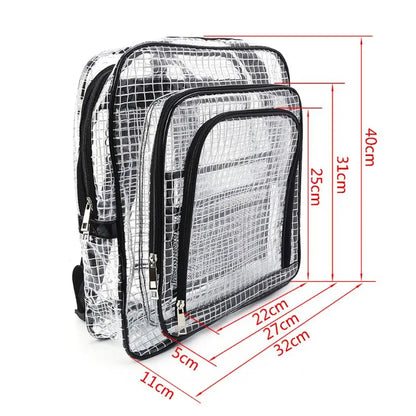Unisex Anti-static Clear Backpack Travel Shoulder Bags PVC Rucksack Engineer Tools Bag