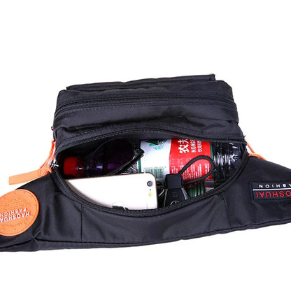 Unisex Belt Fanny Bag Purse Cell Phone Case Pouch High Quality Fashion Women Men Nylon Money Pocket Hip Bum Waist Pack Bags
