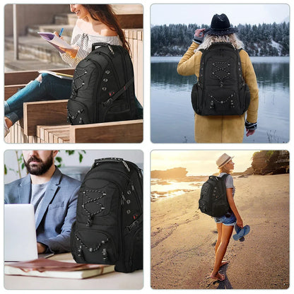 Unisex Business Backpack Computer Bag Multifunctional Charging Waterproof Large Capacity Backpack Outdoor Travel Bag