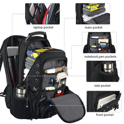 Unisex Business Backpack Computer Bag Multifunctional Charging Waterproof Large Capacity Backpack Outdoor Travel Bag