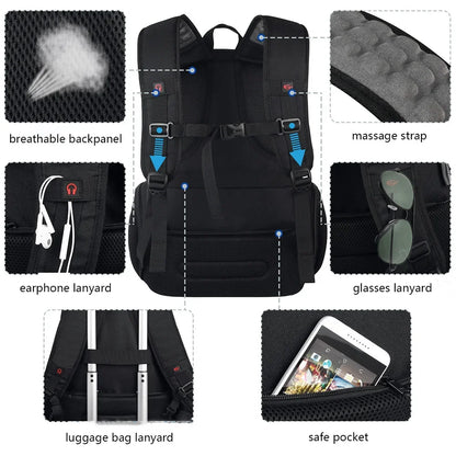 Unisex Business Backpack Computer Bag Multifunctional Charging Waterproof Large Capacity Backpack Outdoor Travel Bag