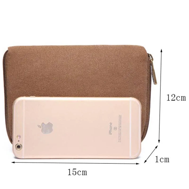 Unisex Canvas Coin Bag Purse Women Coin Money Card Holder Wallet Case Zipper Key Storage Pouch For Kid Girl Gift