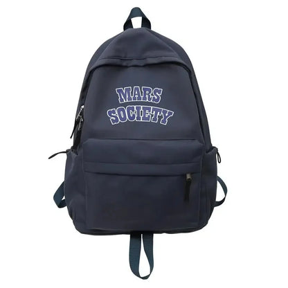 Unisex Fashion Korean Nylon Students Japanese Trend Letter Schoolbag Female Casual Large Capacity Travel Backpack