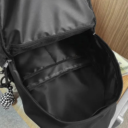 Unisex Fashion Korean Nylon Students Japanese Trend Letter Schoolbag Female Casual Large Capacity Travel Backpack