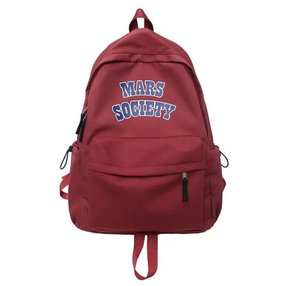 Unisex Fashion Korean Nylon Students Japanese Trend Letter Schoolbag Female Casual Large Capacity Travel Backpack
