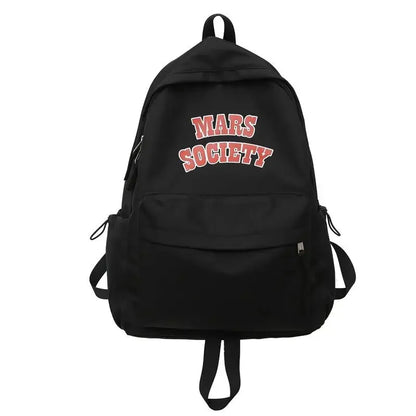 Unisex Fashion Korean Nylon Students Japanese Trend Letter Schoolbag Female Casual Large Capacity Travel Backpack