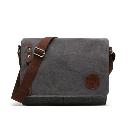 Unisex Messenger Bag Casual Canvas Bag Shoulder Sling Bag Satchel Messenger Bag for Men Work Office 13 inch Laptop Bag