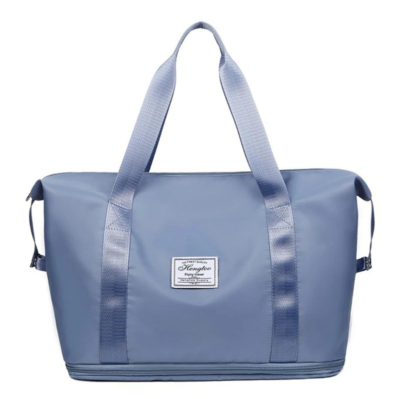 Upgrade Women Travel Duffel Bag Expandable Large Capacity Lightweight Waterproof