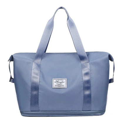 Upgrade Women Travel Duffel Bag Expandable Large Capacity Lightweight Waterproof