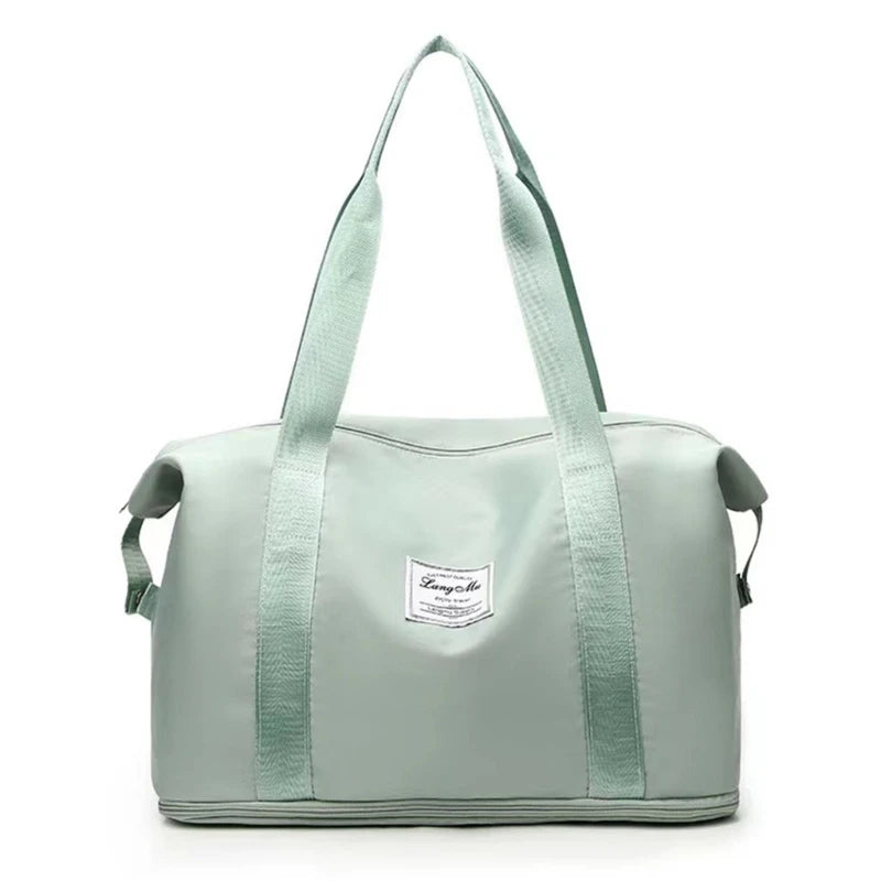Upgrade Women Travel Duffel Bag Expandable Large Capacity Lightweight Waterproof