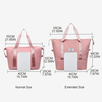 Upgrade Women Travel Duffel Bag Expandable Large Capacity Lightweight Waterproof