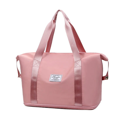 Upgrade Women Travel Duffel Bag Expandable Large Capacity Lightweight Waterproof