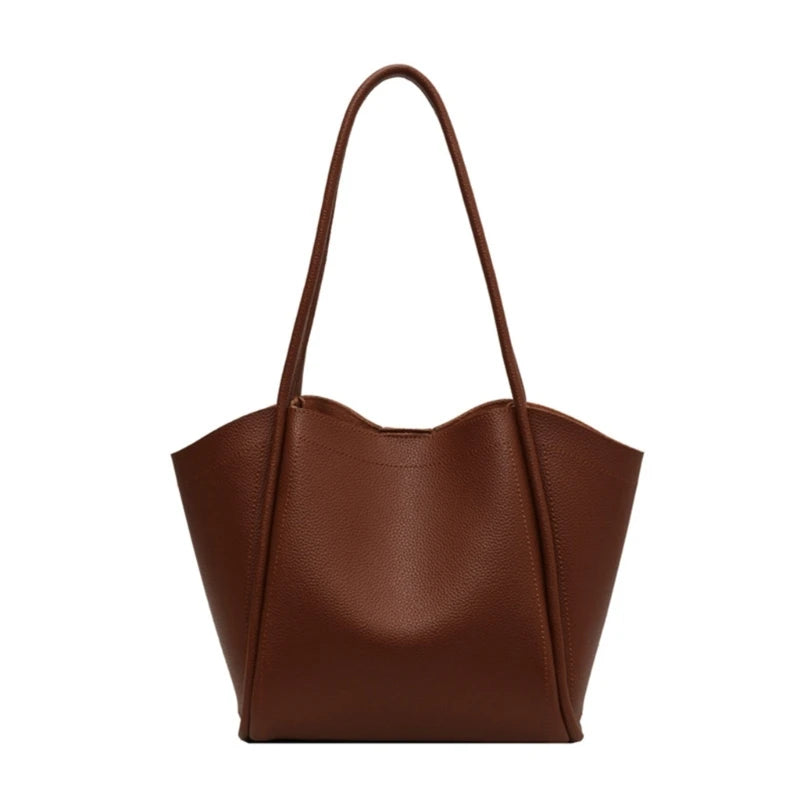 Upgraded PU Bucket Bag Functional Shoulder Bag Convenient Tote Bag Versatile Bucket Bag for Office School or Shopping