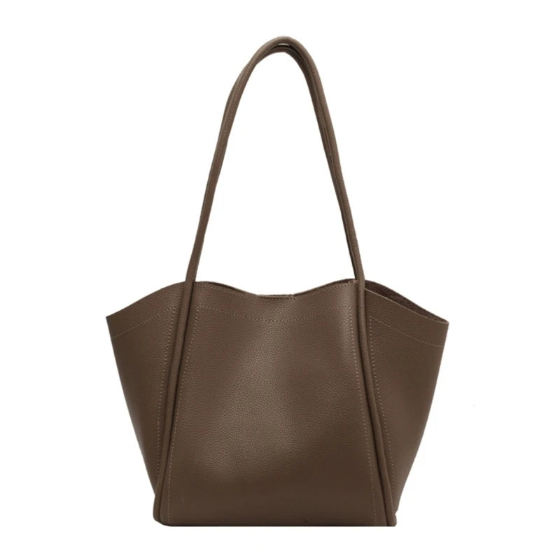 Upgraded PU Bucket Bag Functional Shoulder Bag Convenient Tote Bag Versatile Bucket Bag for Office School or Shopping
