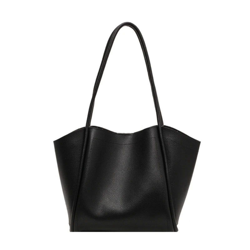 Upgraded PU Bucket Bag Functional Shoulder Bag Convenient Tote Bag Versatile Bucket Bag for Office School or Shopping
