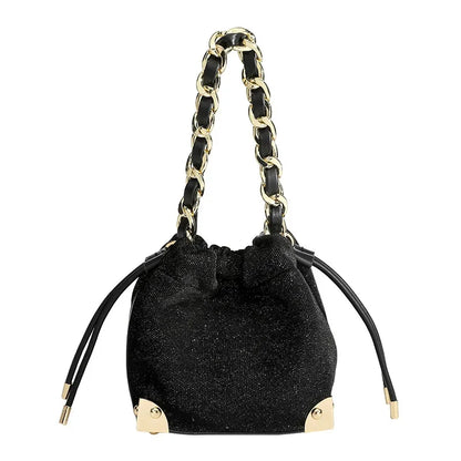 Urban Simple Chain Shoulder Crossbody Fashion Large Capacity Winter All-match Black Women's Bag Wholesal