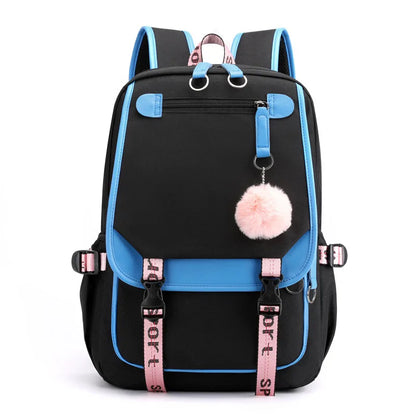 Usb Charging College School Backpack Large Capacity 15.6 Inch Laptop Backpack Water Resistant Casual Daypack for Girls Travel