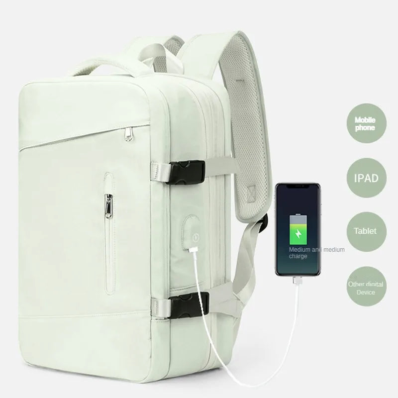 Usb School Backpacks 15.6 Inch Business Laptop Backpack Travel Large Capacity Bag For Men Women Waterproof Expansion Back Pack