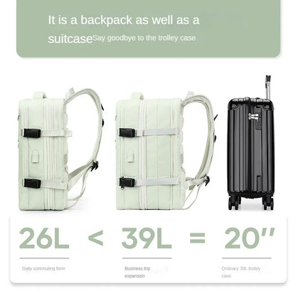 Usb School Backpacks 15.6 Inch Business Laptop Backpack Travel Large Capacity Bag For Men Women Waterproof Expansion Back Pack