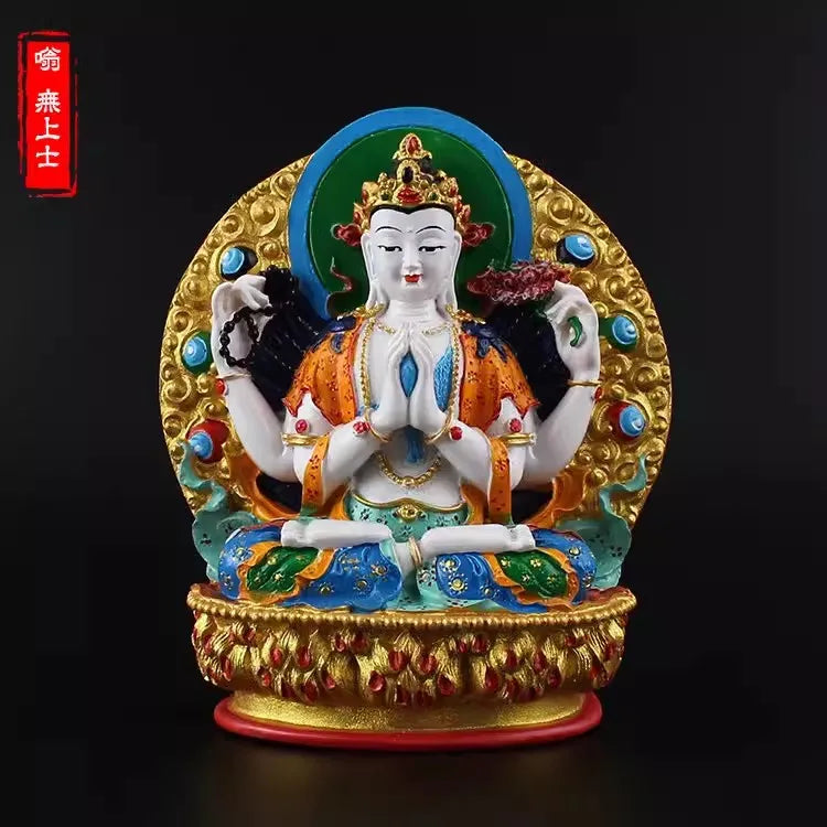 Vajrapani, King dense tracks wead the Bodhisattva, hand painted, small statues of Yamantaka , buddha figurine