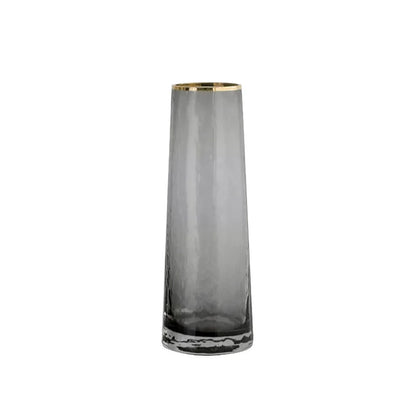 Vase European Style Ins Light Luxury Large Transparent Small Daisy Glass Vase Color Flower Arrangement Home Decoration