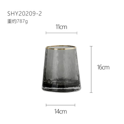 Vase European Style Ins Light Luxury Large Transparent Small Daisy Glass Vase Color Flower Arrangement Home Decoration
