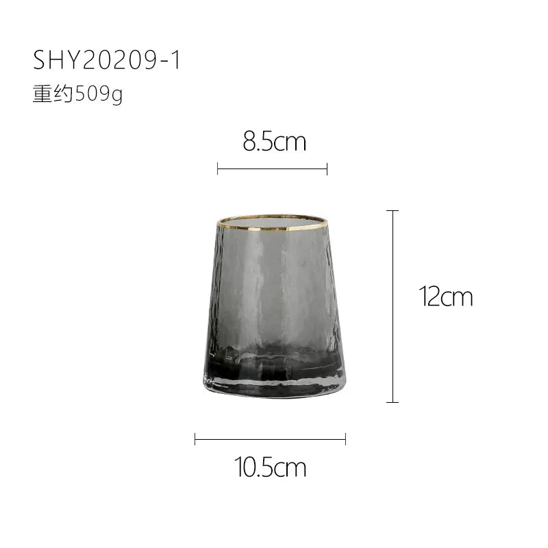 Vase European Style Ins Light Luxury Large Transparent Small Daisy Glass Vase Color Flower Arrangement Home Decoration