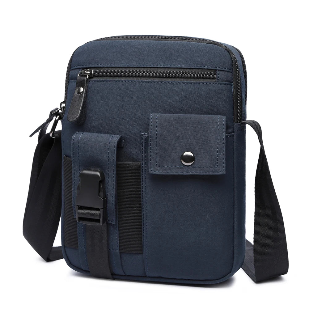 Vegan Crossbody Shoulder Bag Fashion Handbag Black Messenger bag Men Custom Mens Strap Unisex OEM Pockets Customized Bulk