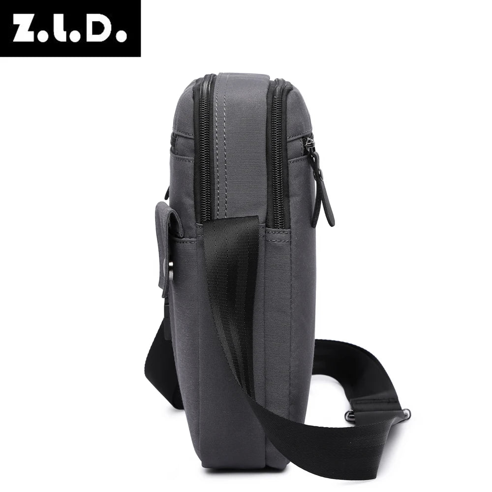 Vegan Crossbody Shoulder Bag Fashion Handbag Black Messenger bag Men Custom Mens Strap Unisex OEM Pockets Customized Bulk
