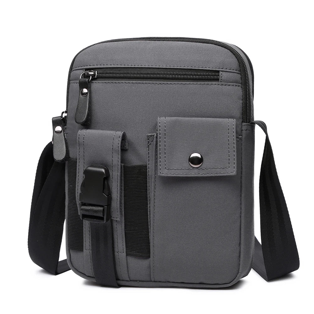 Vegan Crossbody Shoulder Bag Fashion Handbag Black Messenger bag Men Custom Mens Strap Unisex OEM Pockets Customized Bulk