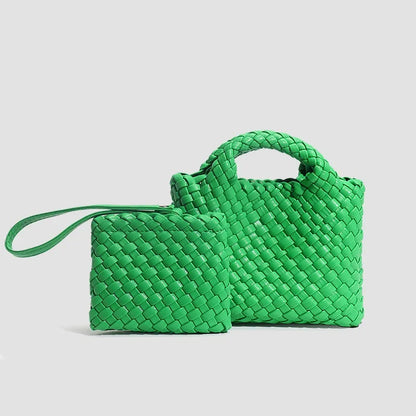 Vegetable Basket Woven Women's Bag Mini Bucket Genuine Leather Shoulder Crossbody Bag Cute Handbag Luxury Designer Handbag