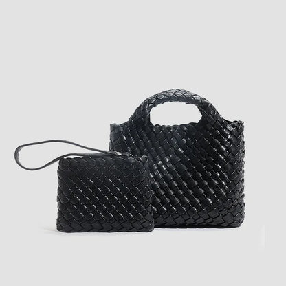 Vegetable Basket Woven Women's Bag Mini Bucket Genuine Leather Shoulder Crossbody Bag Cute Handbag Luxury Designer Handbag