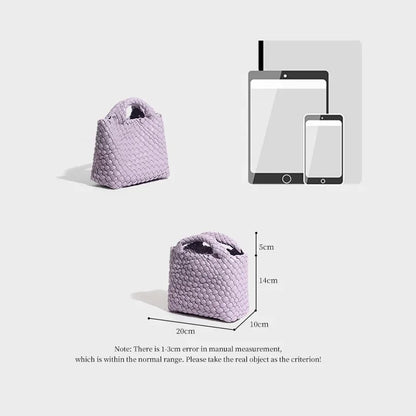 Vegetable Basket Woven Women's Bag Mini Bucket Genuine Leather Shoulder Crossbody Bag Cute Handbag Luxury Designer Handbag