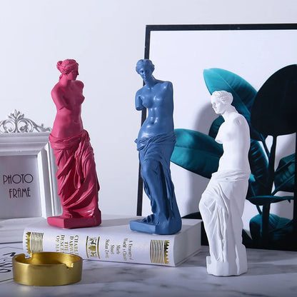 Venus De Milo Statue Abstract Resin Desktop Ornaments Sculpture Miniature Goddess Figurines Character Nordic Crafts Home Decor