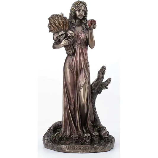 Veronese Design 16cm Persephone Greek Goddess of Vegetation and The Underworld Antique Bronze Finish Statue