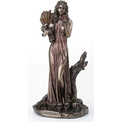 Veronese Design 16cm Persephone Greek Goddess of Vegetation and The Underworld Antique Bronze Finish Statue