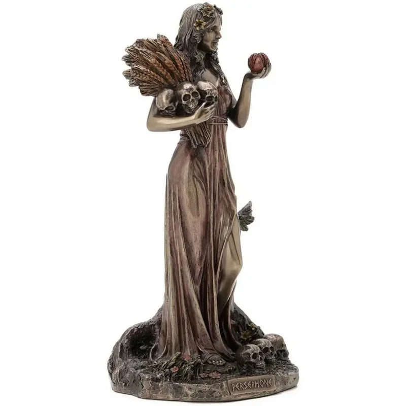 Veronese Design 16cm Persephone Greek Goddess of Vegetation and The Underworld Antique Bronze Finish Statue