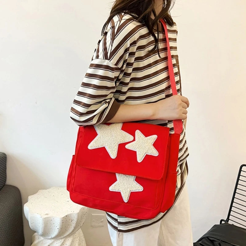 Versatile Shoulder Bag Bag for Girl Student Canvas Crossbody Bag