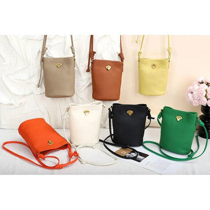 Vertical Mobile Phone Female 2024 New Leather Mini Cowhide Simple Everything Small Ladies Style Crossbody Bag