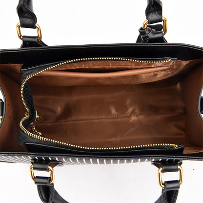 Vertical stripes Luxury Handbags for Women Ladies Leather Shoulder Top-Handle Crossbody Bag Large Capacity Shopper Casual Tote
