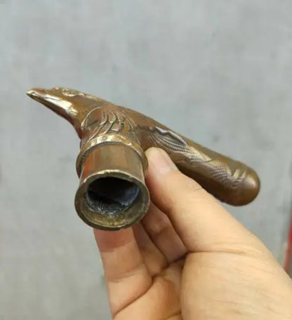 Victorian Old Bronze Hand Carved Eagle statues Antique Cane Walking Stick Head