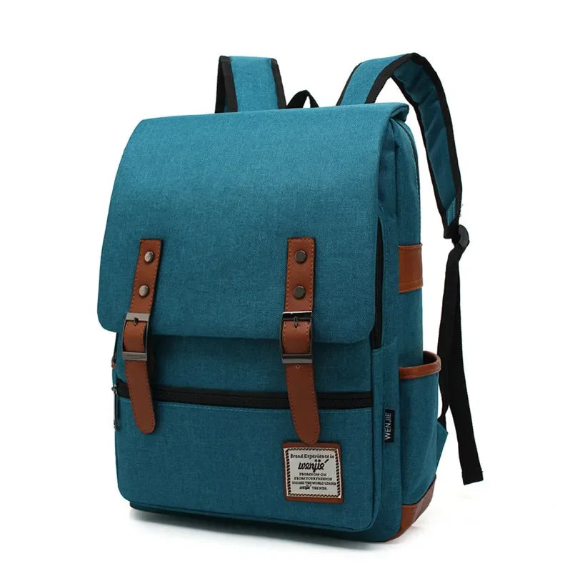 Vintage 16 Inch Laptop Backpack Women Canva Bags Men Travel Leisure University Backpacks Outdoor Casual School Bag for Teenagers