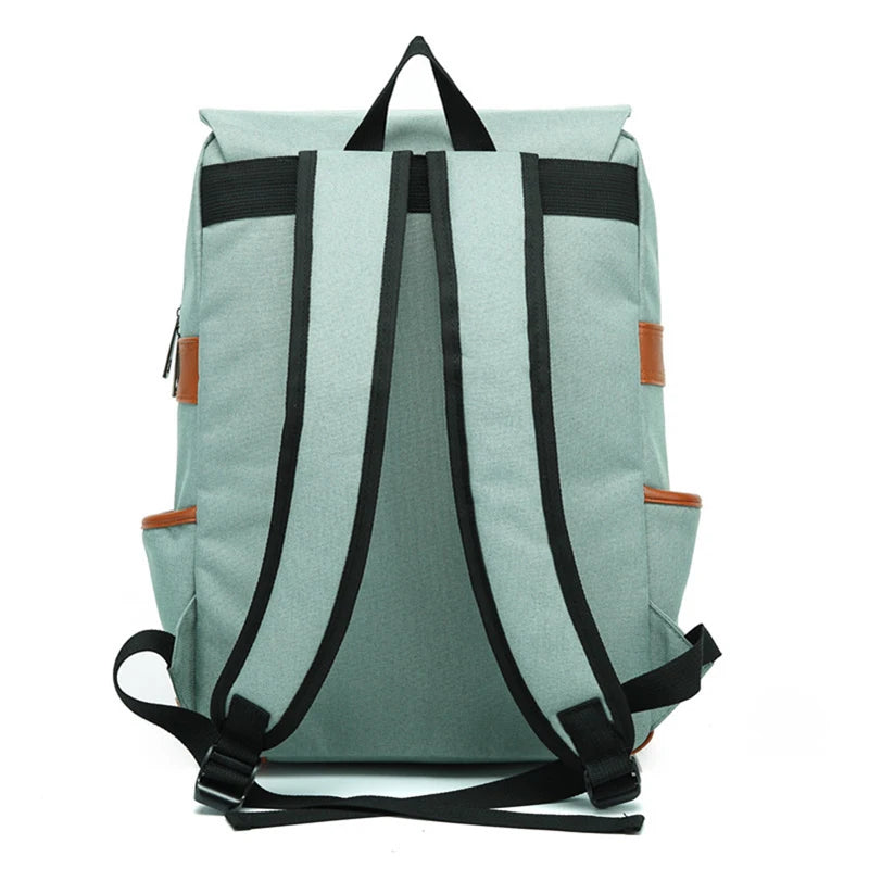 Vintage 16 Inch Laptop Backpack Women Canva Bags Men Travel Leisure University Backpacks Outdoor Casual School Bag for Teenagers