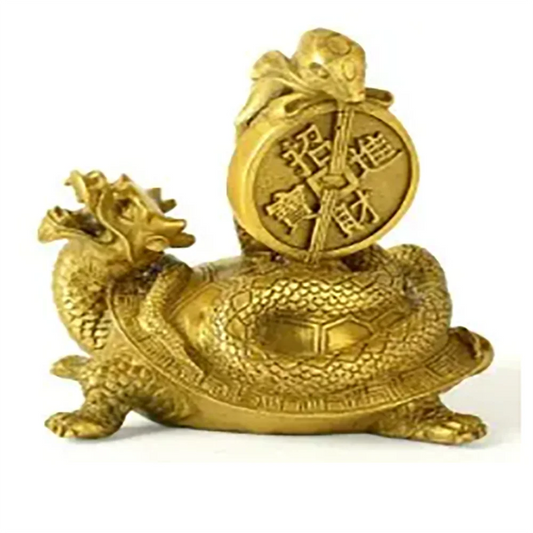 Vintage Asian Gilded Bronze Lucky Fish and Lotus Figurine Statue