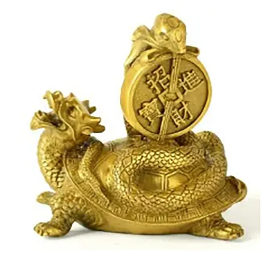 Vintage Asian Gilded Bronze Lucky Fish and Lotus Figurine Statue